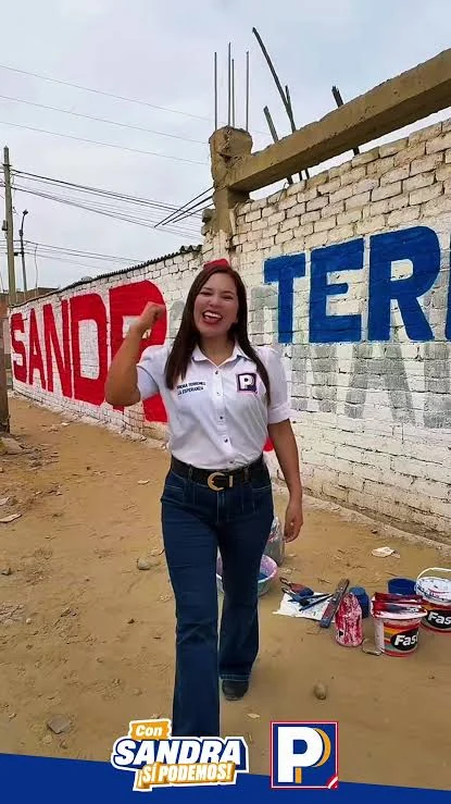 Sandra Terrones durante una actividad en La Esperanza